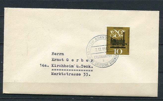 Germany 1960 First day Special Cover  Mi 345 3972 