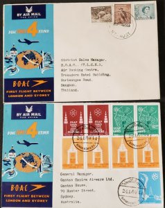 BOAC COMET 1959 FLIGHT JAKARTA BANGKOK COVER