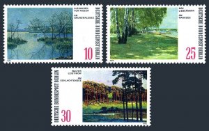 Germany-Berlin 9N328-330, MNH. Michel 423-425. Paintings of Berlin Lakes, 1972.