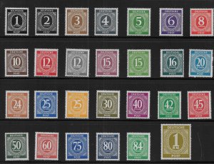 Germany 530-56 Numeral set MNH