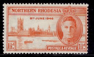 NORTHERN RHODESIA GVI SG46a, 1½d red-orange, M MINT. Cat £12. PERF 13½