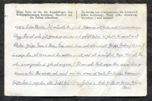 p405-WW2 1943 CENSORED Postcard from POW Camp Offlag VI/C to Camp XIII/B GERMANY