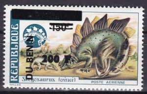 BENIN 1994 /5 610 200F €100 PREHISTORIC STEGOSAURUS OVERPRINT SURCHARGE MNH-