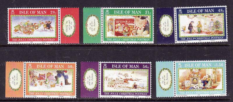 Isle of Man-Sc#1290-5-unused NH set-Christmas-2008-