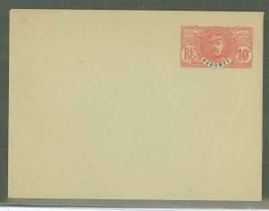 Dahomey  1906 10c envelope, flap is not stuck