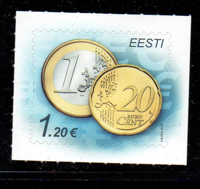 Estonia Sc 770 2014  €1.2 Coins stamp mint NH