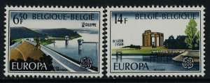 Belgium 985-6 MNH Gileppe Dam, War Memorial, EUROPA