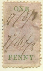 New Zealand Stamp Duty Revenue, One Penny