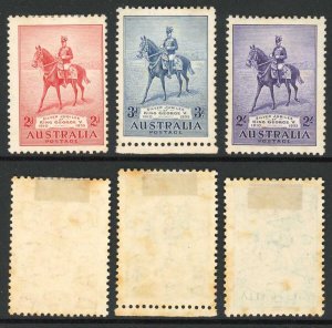 Australia SG156/8 1935 Silver Jubilee Set M/M Toned