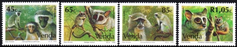 Venda - 1994 Monkeys Set MNH** SG 268-271