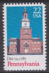 US sc#2337 1987 22c Pennsylvania MNH