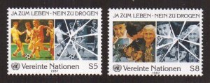United Nations Vienna  #70-71  MNH  1987  fight drug abuse