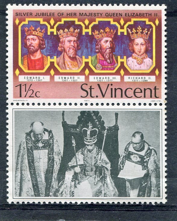 St.Vincent 1977 QUEEN ELIZABETH II Silver Jubilee Stamp Perforated Mint(NH)