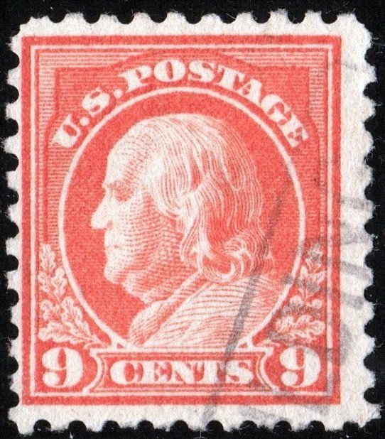 SC#471 9¢ Franklin Single (1916) Used