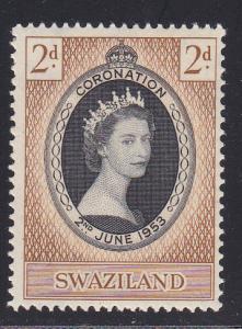 Swaziland # 54, QE Coronation, Mint LH, 