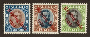 Iceland Scott C12-C14 Mint never hinged.