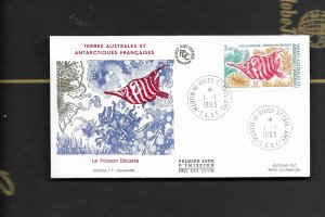 FRENCH ANTARCTIC 1993 FISH FDC