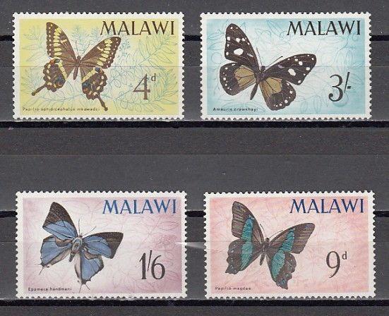 Malawi, Scott cat. 37-40. Various Butterflies issue