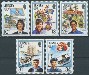 Jersey 1985 MNH Organizations Stamps Intl Youth Yr Sea Cadets Girl Guides 5v Set 