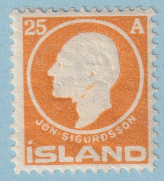 ICELAND 91  MINT HINGED OG * NO FAULTS EXTRA FINE! - VARIETY THROAT FLAW - BAH