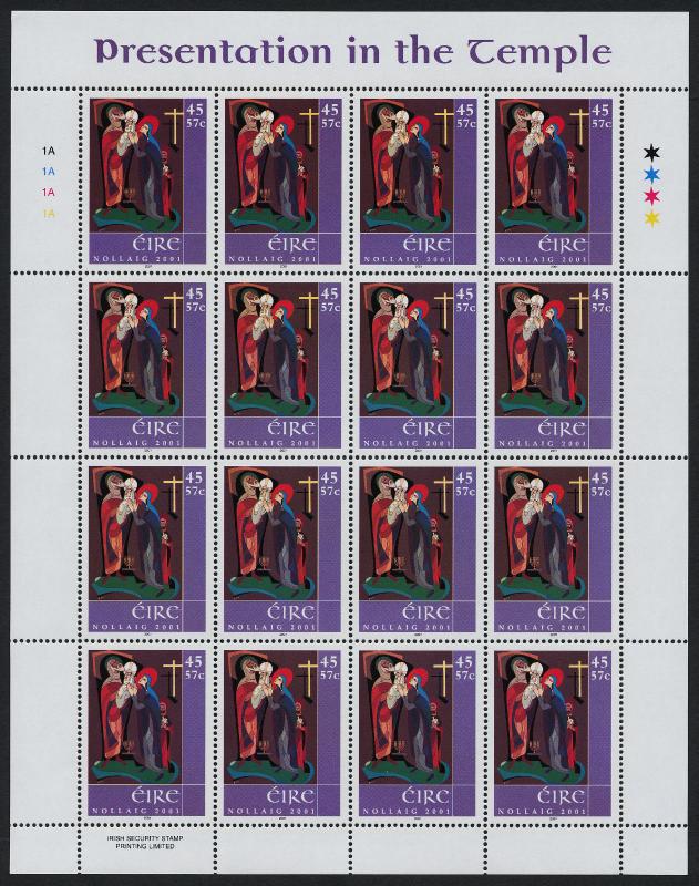 Ireland 1349-51 Sheets MNH Christmas, Art