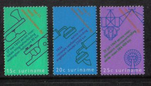 Surinam #385-387  MNH  1971   world telecommunication day