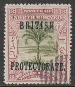 North Borneo Scott 107 - SG127, 1901 British Protectorate 3c used cto