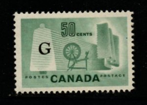 Canada Sc O38a 1961 50c Spinning Wheel Flying G overprint mint NH