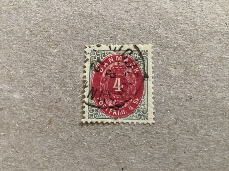 Denmark 1872 4 Sk used stamp A4358