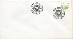 BRAZIL 1992 COVER W/SPECIAL CANCEL FRIENDS OF THE NAVY SOCIETY SOAMAR MAPS