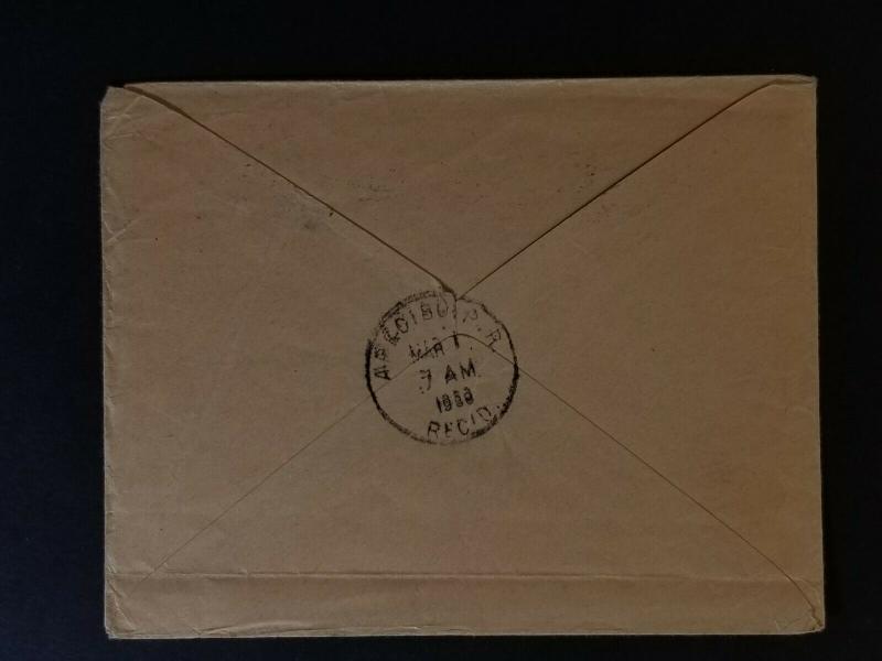 1939 French Equatorial Africa Rare Destination Arecibo Puerto Rico Airmail Cover