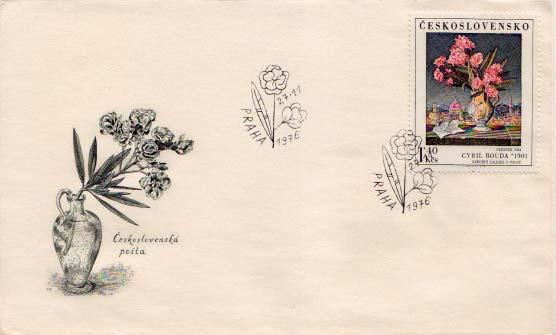 Czechoslovakia, First Day Cover, Art, Flowers