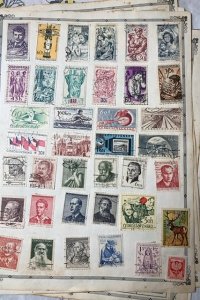 OLD CUBA & COSTA RICA STAMPS HINGED ON ALBUM PAGES + SOME OTHER COUNTRIES