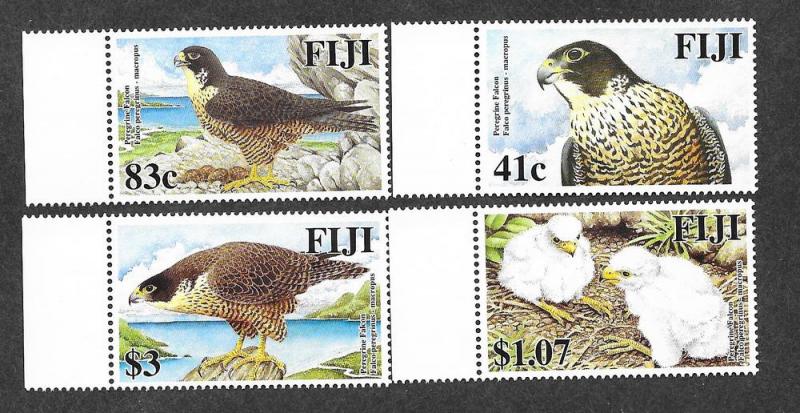 Fiji 1042-1045 Mint NH Flora Fauna Birds of Prey!