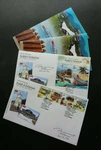 Malaysia Tourist Destination Kedah Kelantan 2016 Kite (FDC pair) *signed *rare