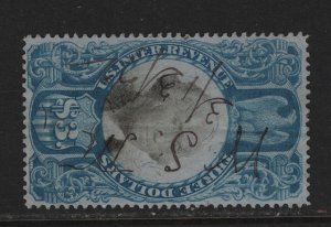 R125 VF used revenue stamp neat cancel with nice color cv $ 75 ! see pic !