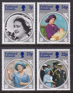 Falkland Islands 420-423 Queen Mother MNH VF