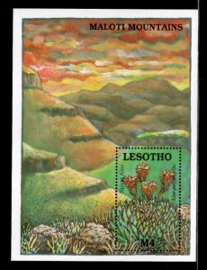 Lesotho 1989 - Maloti Mountains Nature - Souvenir Stamp Sheet - Scott #721 - MNH