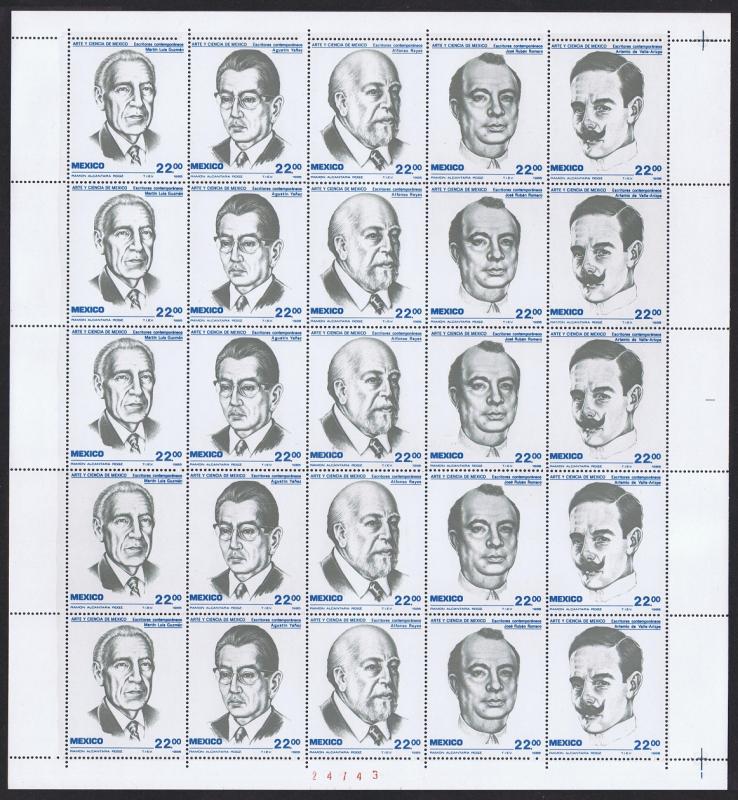 Mexico Mexican Scientists Sheet 1985 MNH SG#1750-1754 SC#1393-1397