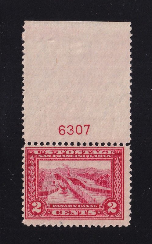 1913 Panama-Pacific Sc 398 MNH plate number single, Hebert CV $130 as NH (1J