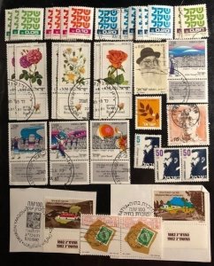 Israel Scott# 757...1095 F/VF Used/Unused Lot of 34 stamps Cat. $11.25+