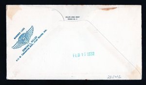 # 707 - 8 on CAM # 23 First Flight cover from Montgomery, Alabama 2-15-1932