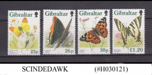 GIBRALTAR - 1997 BUTTERFLIES / BUTTERFLY - 4V-  MINT NH