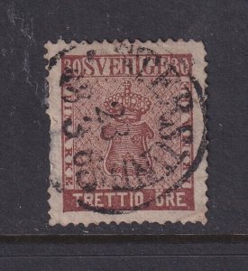 Sweden, Scott 11, used (crease)