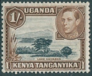 Kenya Uganda and Tanganyika 1938 SG145a 1s black and brown KGVI lake naivasha p1