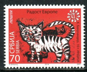 0667 SERBIA 2014 - Joy of Europe - Cat - MNH Set