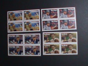 ​UNITED STATES 1997-SC# 3147-50 FOOTBALL COACHES WITH RED BAR MNH BLOCK VF
