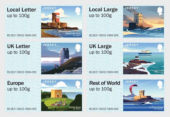 Jersey 2021 MNH Automat Stamps Coastal Towers Lighthouses