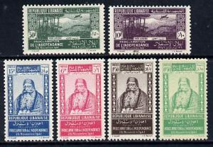 Lebanon 1942 Independence perf set of 6 unmounted mint, S...