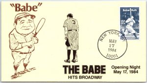 U.S. SPECIAL EVENT COVER THE BABE HITS BROADWAY OPENING NIGHT THEATRE 1984